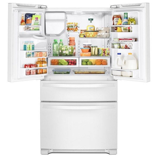 24.5 cu ft French Door White Refrigerator - Mycitystee