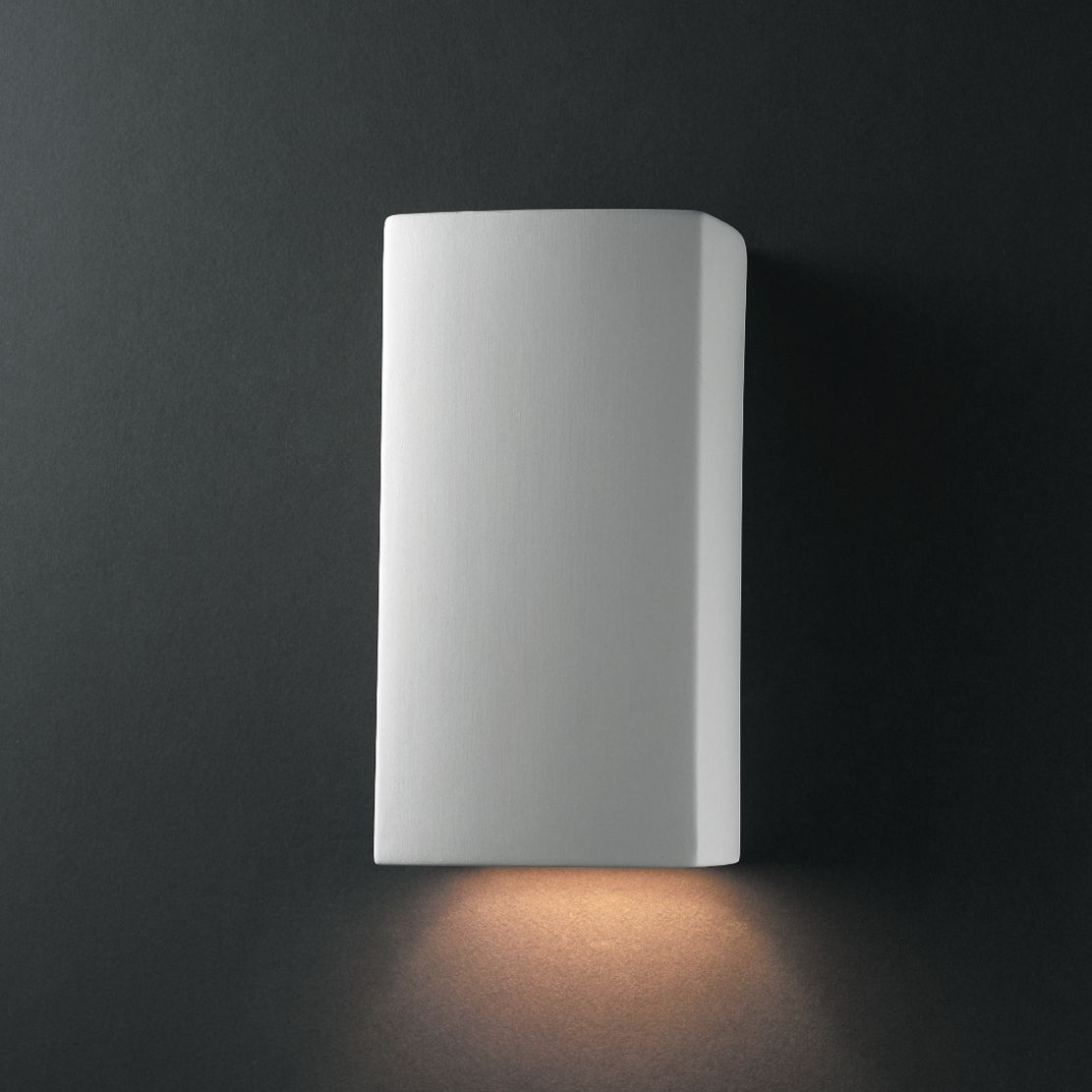 Porch and Den Horner Bisque Ceramic 1-light Small Rectangular Wall Sconce - Mycitystee