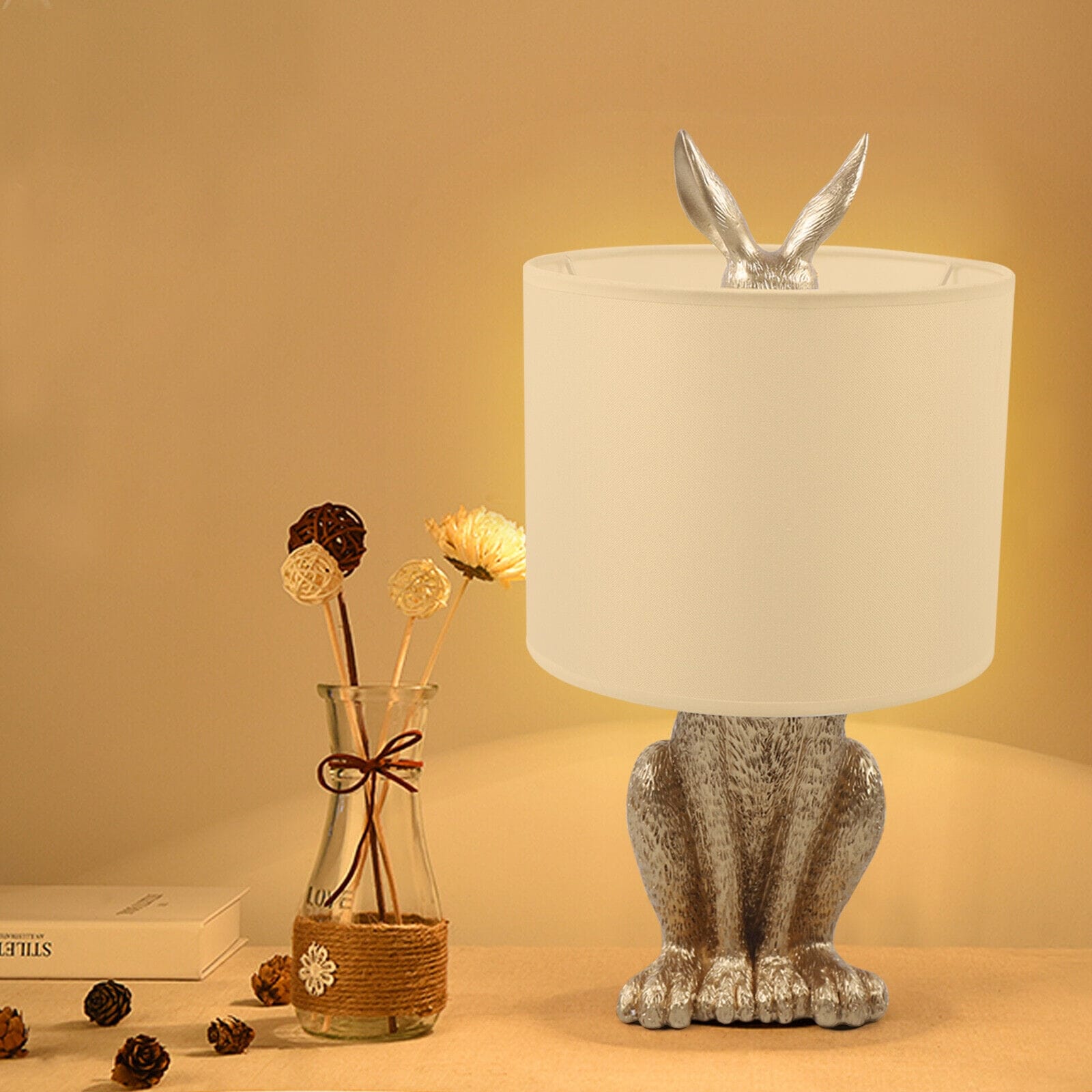 Cute Golden LED Resin Animal Accent Table Lamp - 20*9.4in - Mycitystee