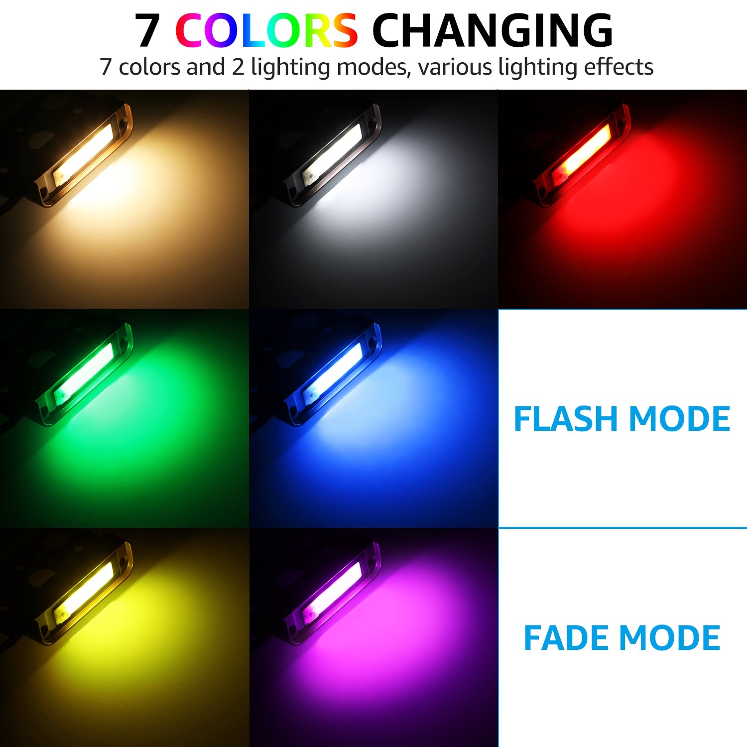 RGBW Retaining Wall Lights， 270° Swivel LED Paver Light - Mycitystee