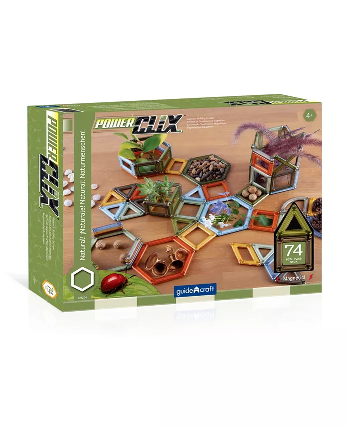 Guidecraft， Inc Guidecraft Power Clix Frames Natural - 74 Pieces Set - Mycitystee