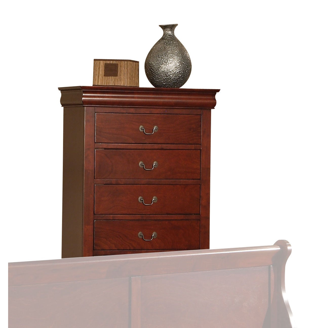 Louis Philippe III Cherry 5-drawer Chest - - 12331844 - Mycitystee