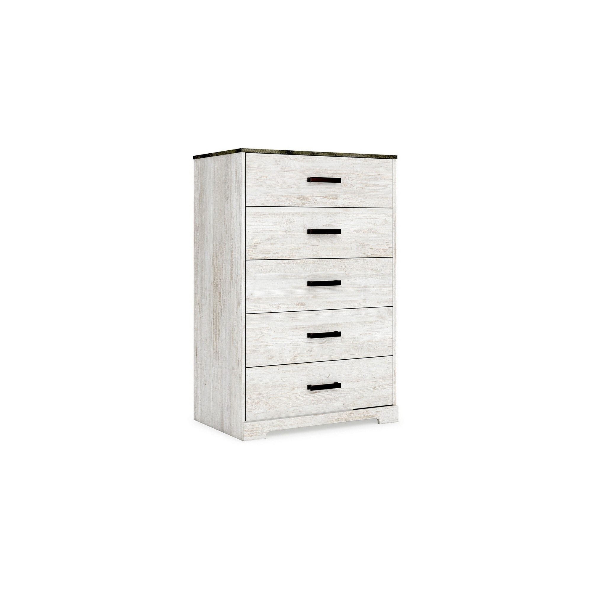 Wisp 46 Inch Tall Dresser Chest， 5 Drawers， Rustic Smooth White Finish - - 37962411 - Mycitystee