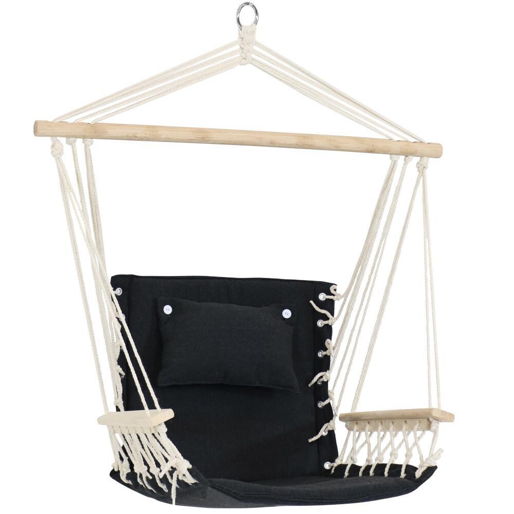 Ultimate Patio Polycotton Hammock Chair w/ Armrests - Mycitystee