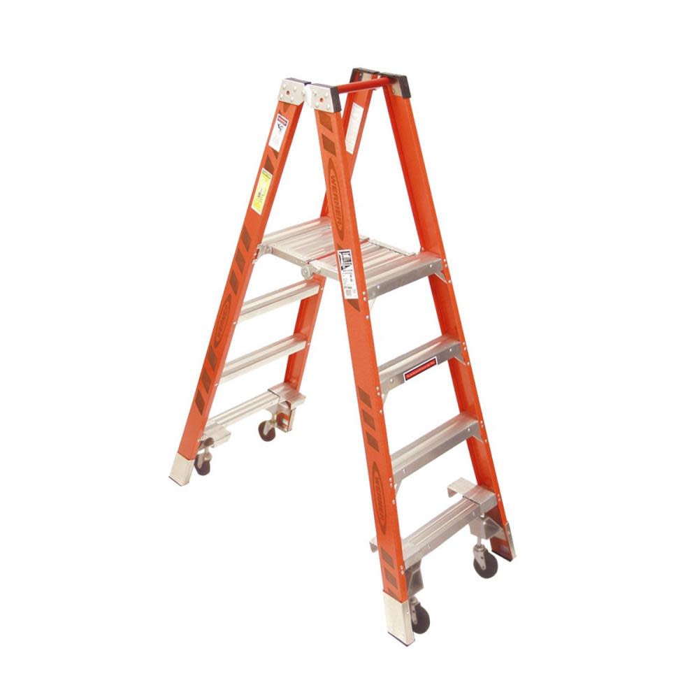 4 Ft. Type IA Fiberglass Platform Ladder w/Casters - Mycitystee