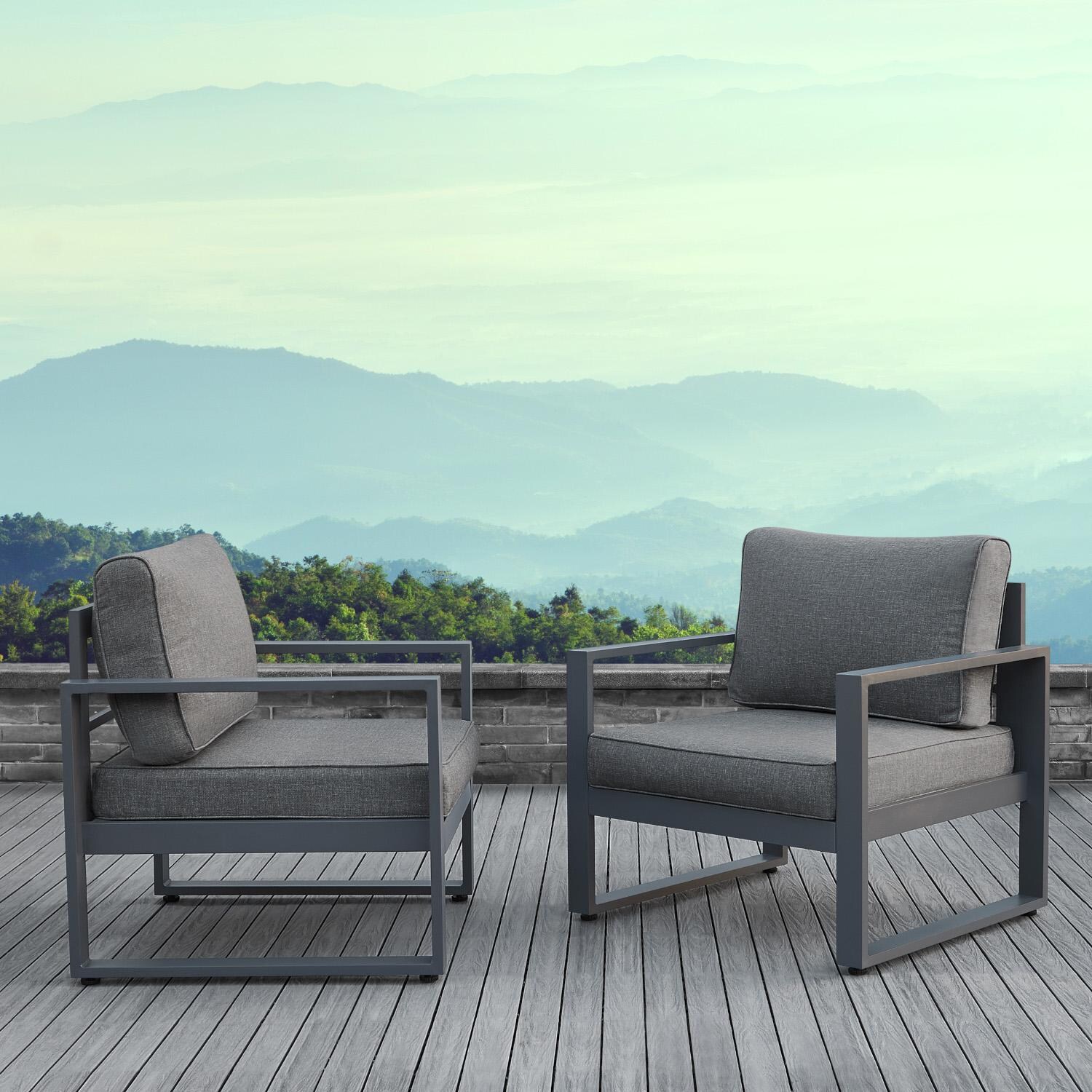 Lakeview Villa Flora 2 Piece Aluminum Chair Set - Mycitystee