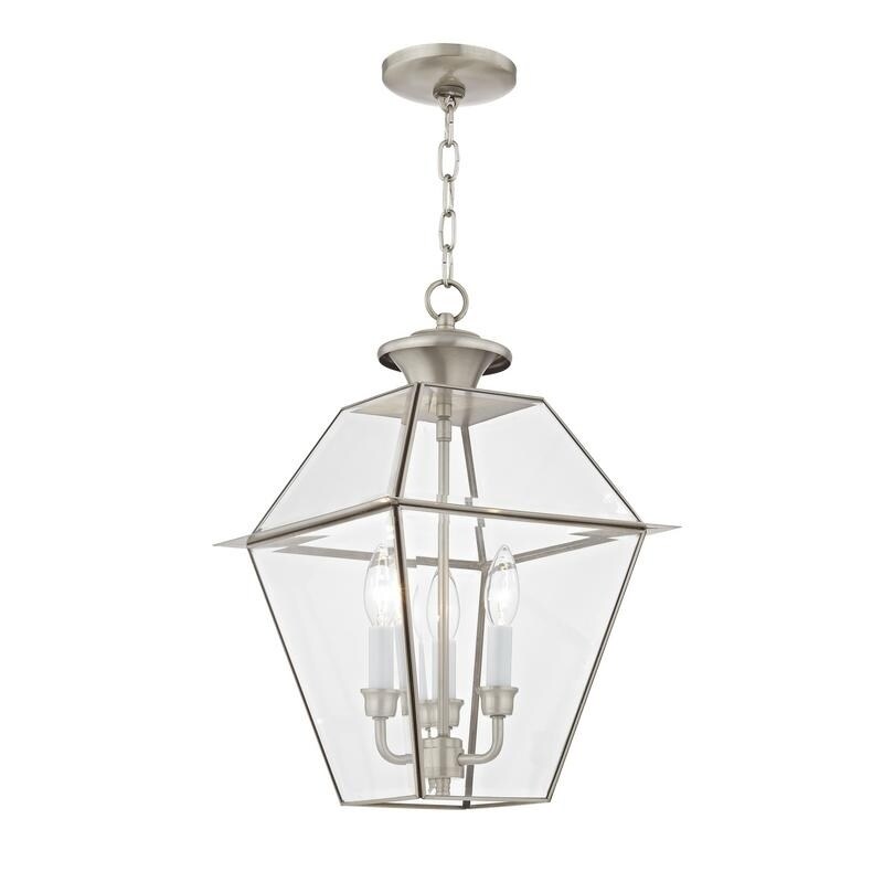 Livex Lighting Westover 3-light Silver Brass Outdoor Lantern - Mycitystee