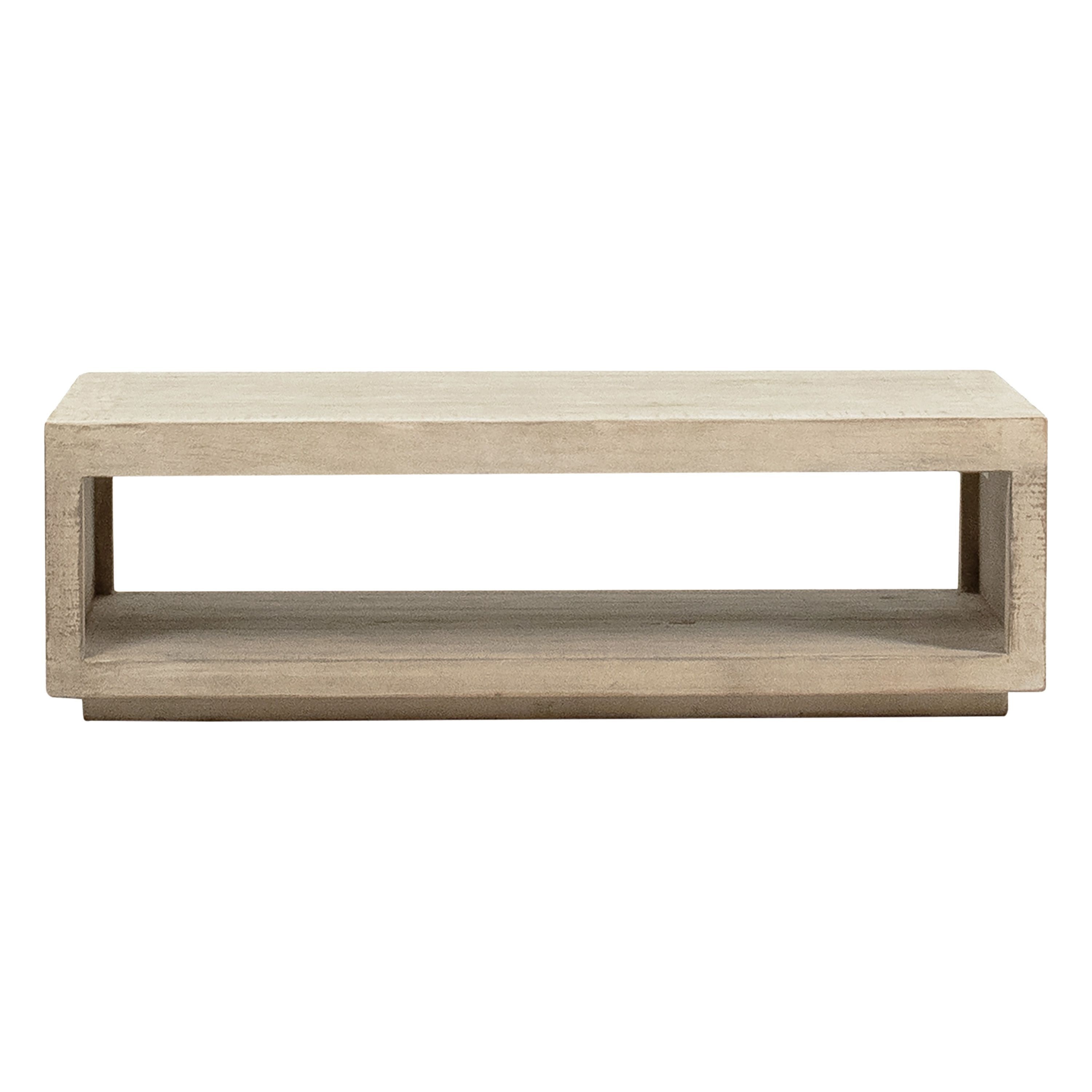 Stark Rectangular Reclaimed Pine Coffee Table， Light Brown - Mycitystee