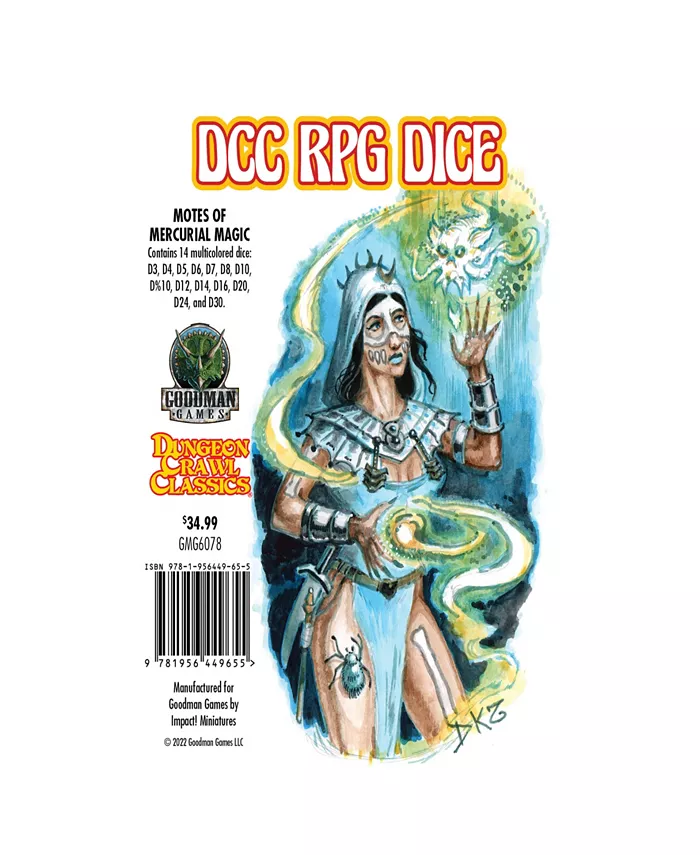Dungeon Crawl Classics Dice Motes Of Mercurial Magic Roleplaying Game - Mycitystee