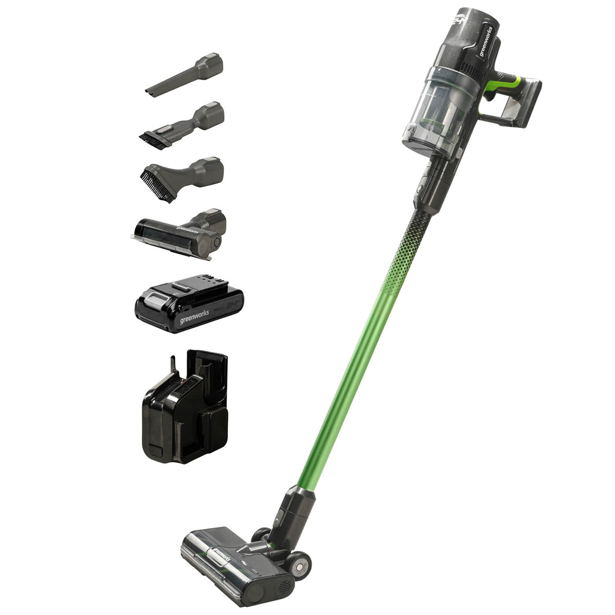 24V Green Cordless Vacuum， Battery，  Charger | Greenworks Tools - Mycitystee