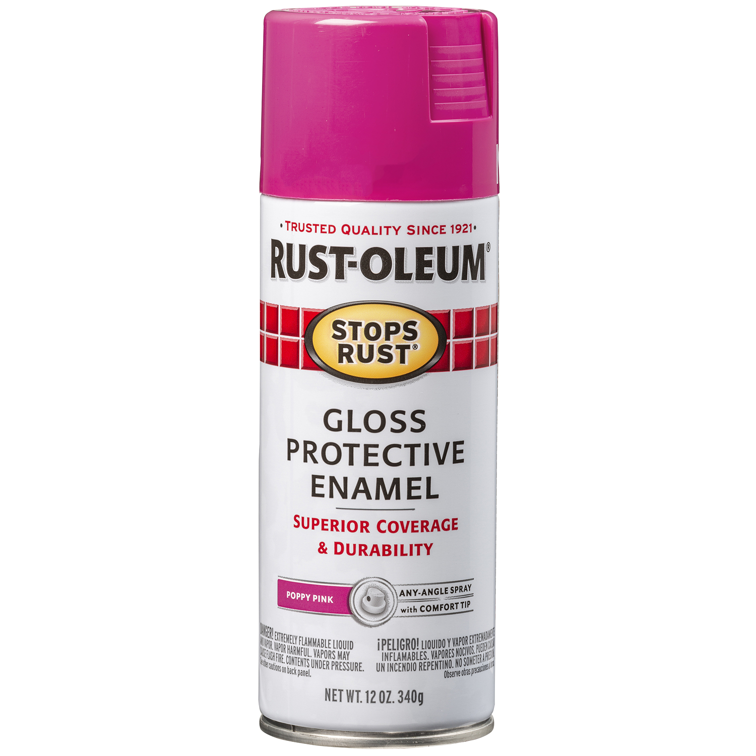 Rust-Oleum Stops Rust Gloss Poppy Pink Enamel Spray Paint 12 oz - Mycitystee