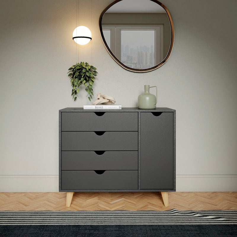 Minimalist 4-Drawer 1-Door Dresser - - 37058716 - Mycitystee