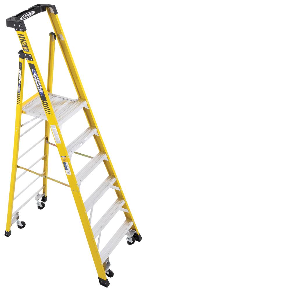 Podium 6-ft Fiberglass 375-lb Type IAA Platform Ladder - Mycitystee