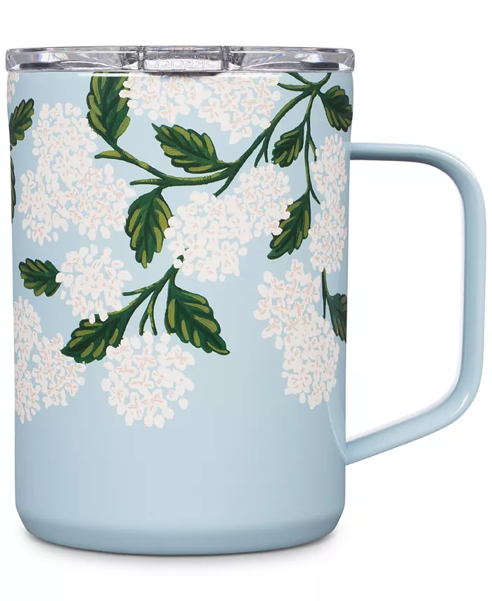 Corkcicle 16 oz Rifle Paper Co. Blue Hydrangea Coffee Mug - Mycitystee