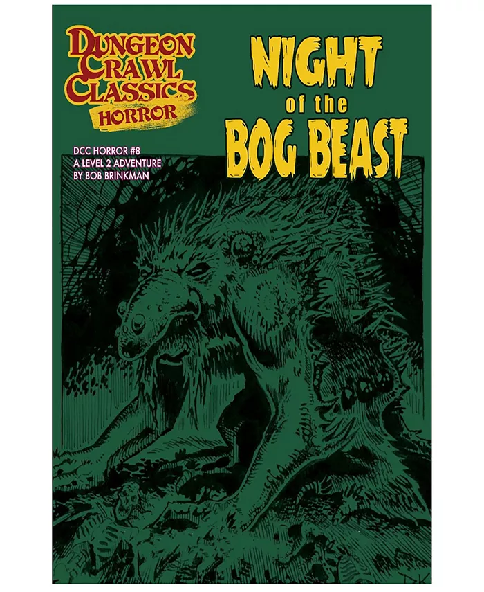 Goodman Games Dungeon Crawl Classics Horror 8 Night of the Bog Beast 2nd Level Adventure Softcover Book Role Playing Game - Mycitystee