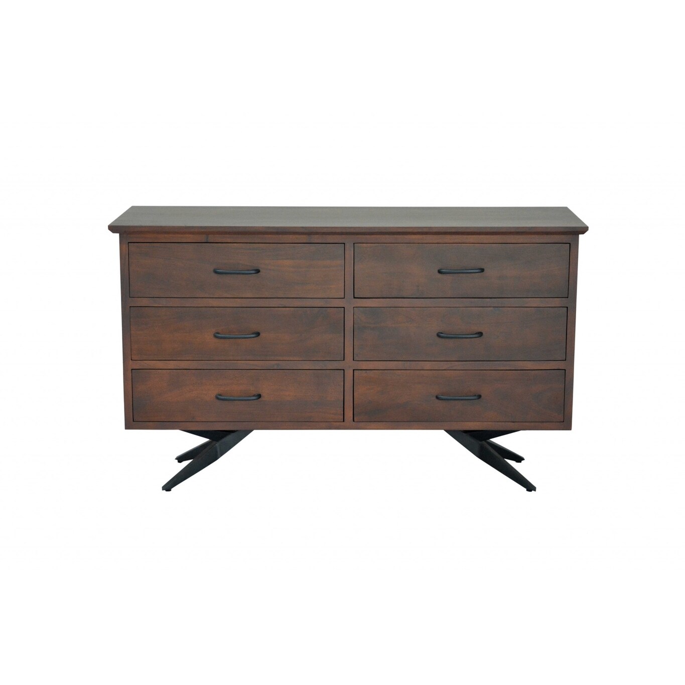Brown and Black Wood Metal Bedroom Dresser - - 33324600 - Mycitystee