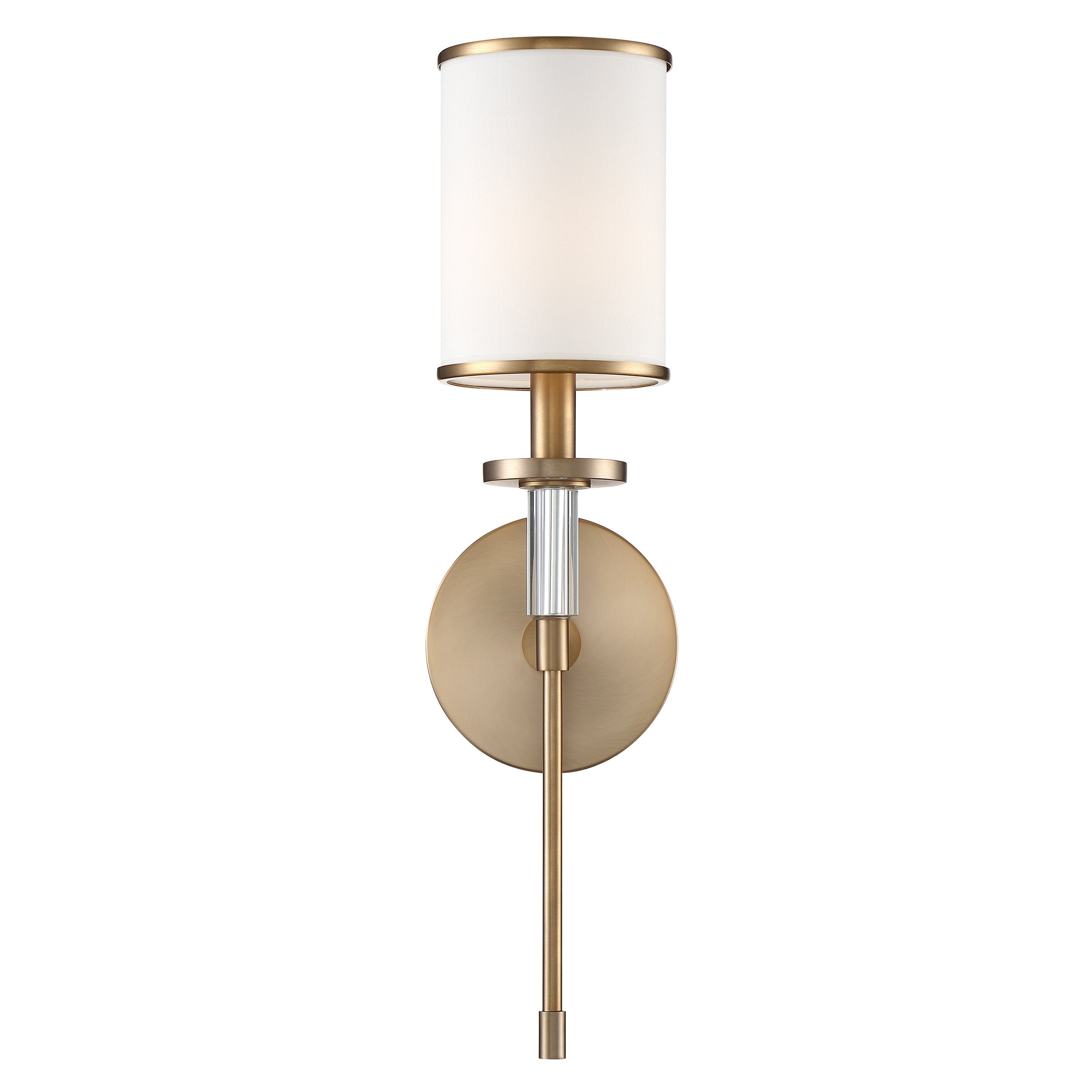 Hatfield 1 Light Vibrant Gold Wall Mount - 5'' W x 18.5'' H x 6'' D - Mycitystee