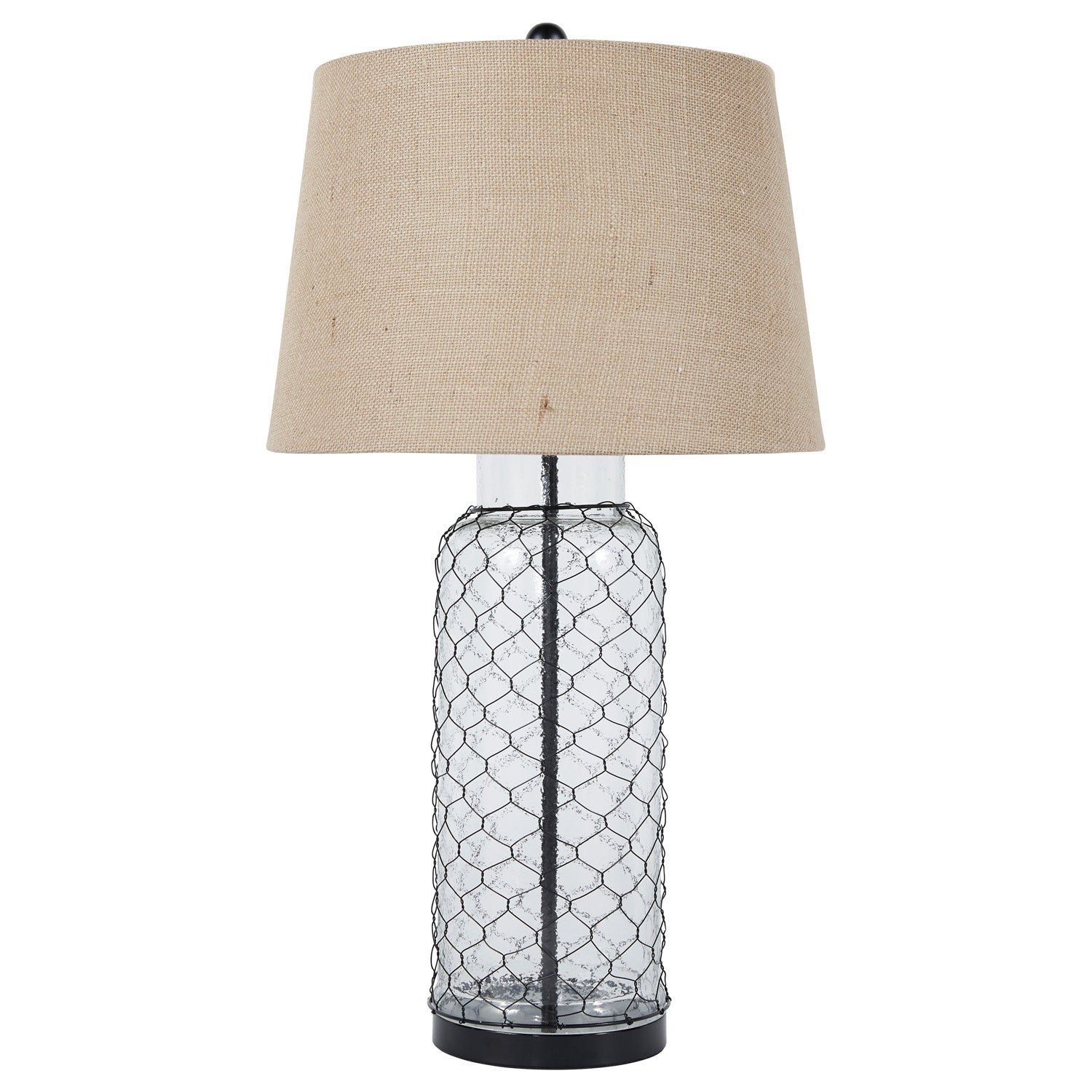 Signature Design by Ashley Sharmayne Transparent 31 Inch Glass Table Lamp - Mycitystee
