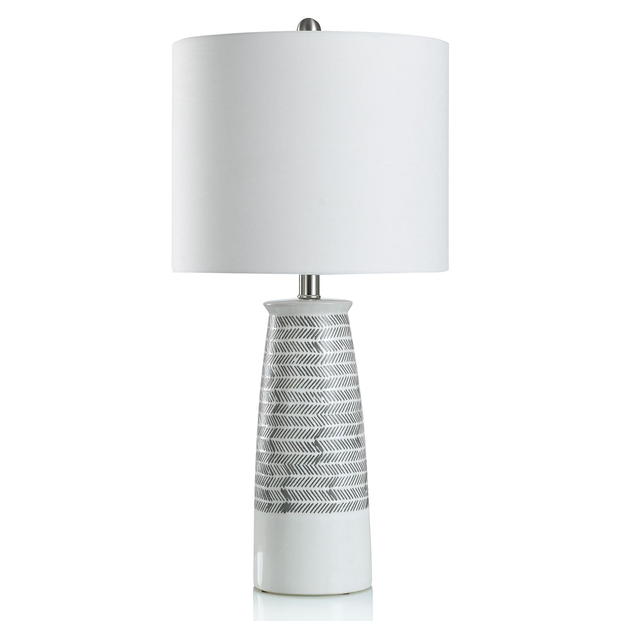 StyleCraft Restful White - Glazed Ceramic Body Table Lamp - Mycitystee