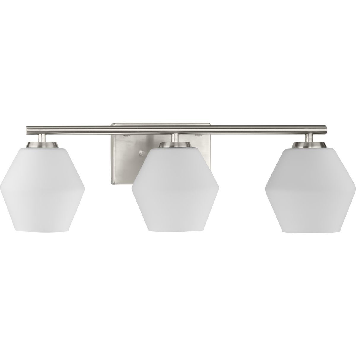 Copeland Collection Three-Light Brushed Nickel Vanity Mid-Century Modern Vanity Light - 24 in x 7 in x 7.5 in - Mycitystee