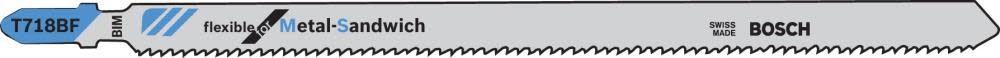 Bosch 3 pc. 7 In. 14 TPI Flexible for Sandwich T-Shank Jig Saw Blades T718BF3 from Bosch - Mycitystee