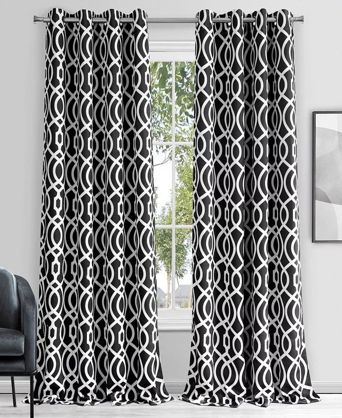 Dainty Home Trellis Blackout Window Panel， 54