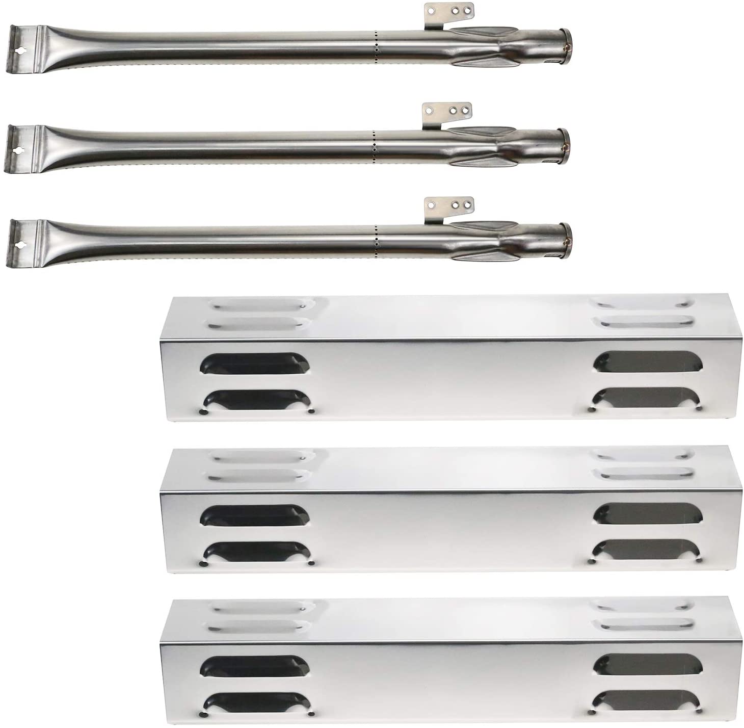 Repair Kit for Dyna-Glo 3 Burner DGB390SNP, DGB390SNP-D-1, DGB390BNP-1, DGB390BNP-D-1 Grills, Burners + Heat Plates Set - Mycitystee
