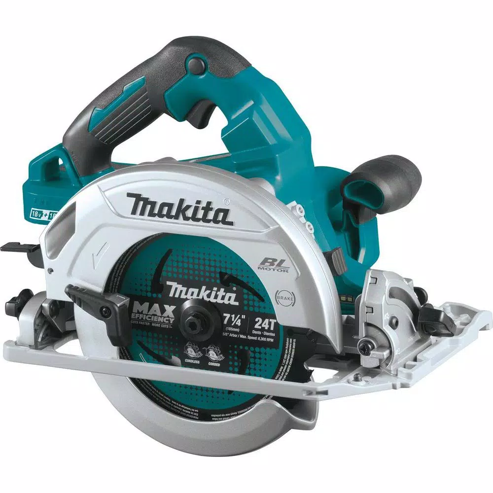 Makita 18-Volt X2 LXT Lithium-Ion (36-Volt) 7-1/4 in. Brushless Cordless Circular Saw Guide Rail Compatible Base (Tool-Only) and#8211; XDC Depot - Mycitystee
