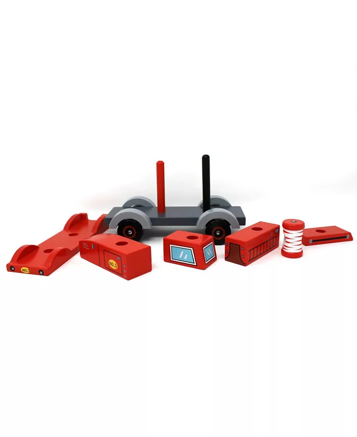 Jack Rabbit Creations Inc. Firetruck Stack Play Puzzle Toy - Mycitystee