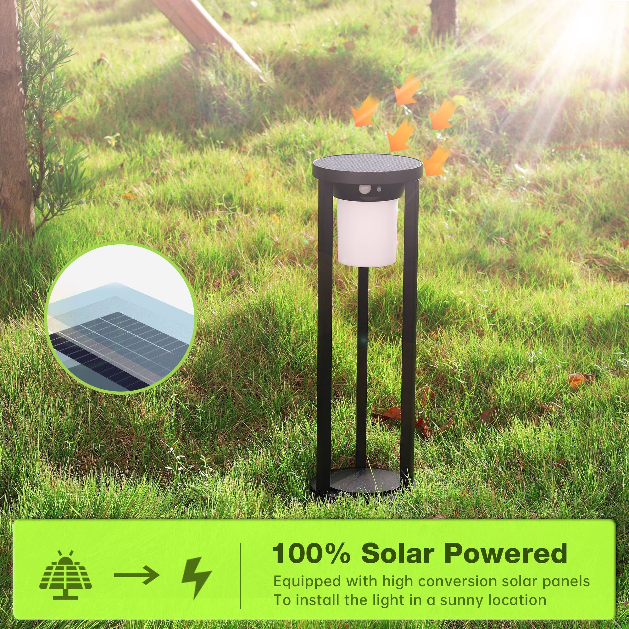 Inowel Solar Outdoor Light Pathway Garden Dusk to Dawn with Stake 1989 - Mycitystee