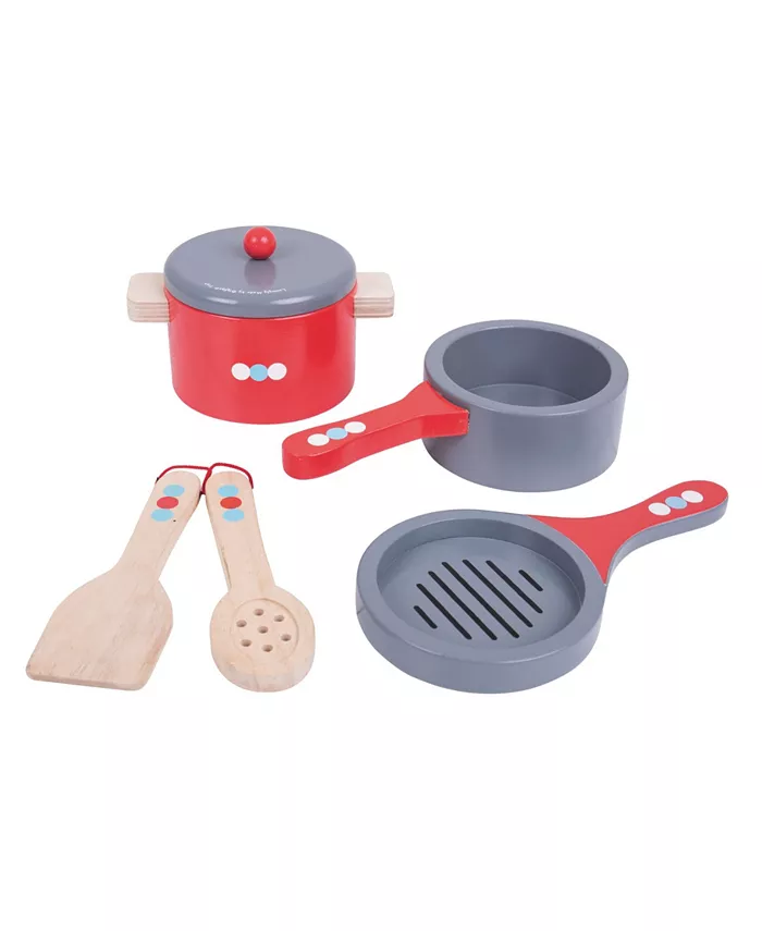 Bigjigs Toys Wooden Cooking Pans - Mycitystee