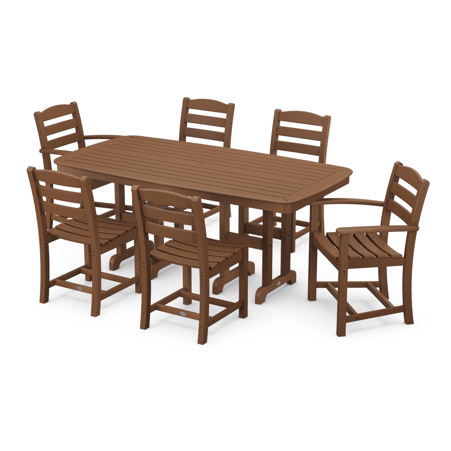 POLYWOOD La Casa Cafe 7 Piece Rectangular Arm Chair Dining Set - Mycitystee