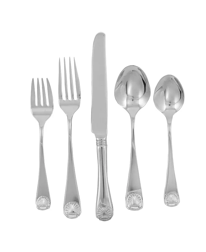 Ginkgo Coquille Flatware 20 Piece Set， Service for 4 - Mycitystee