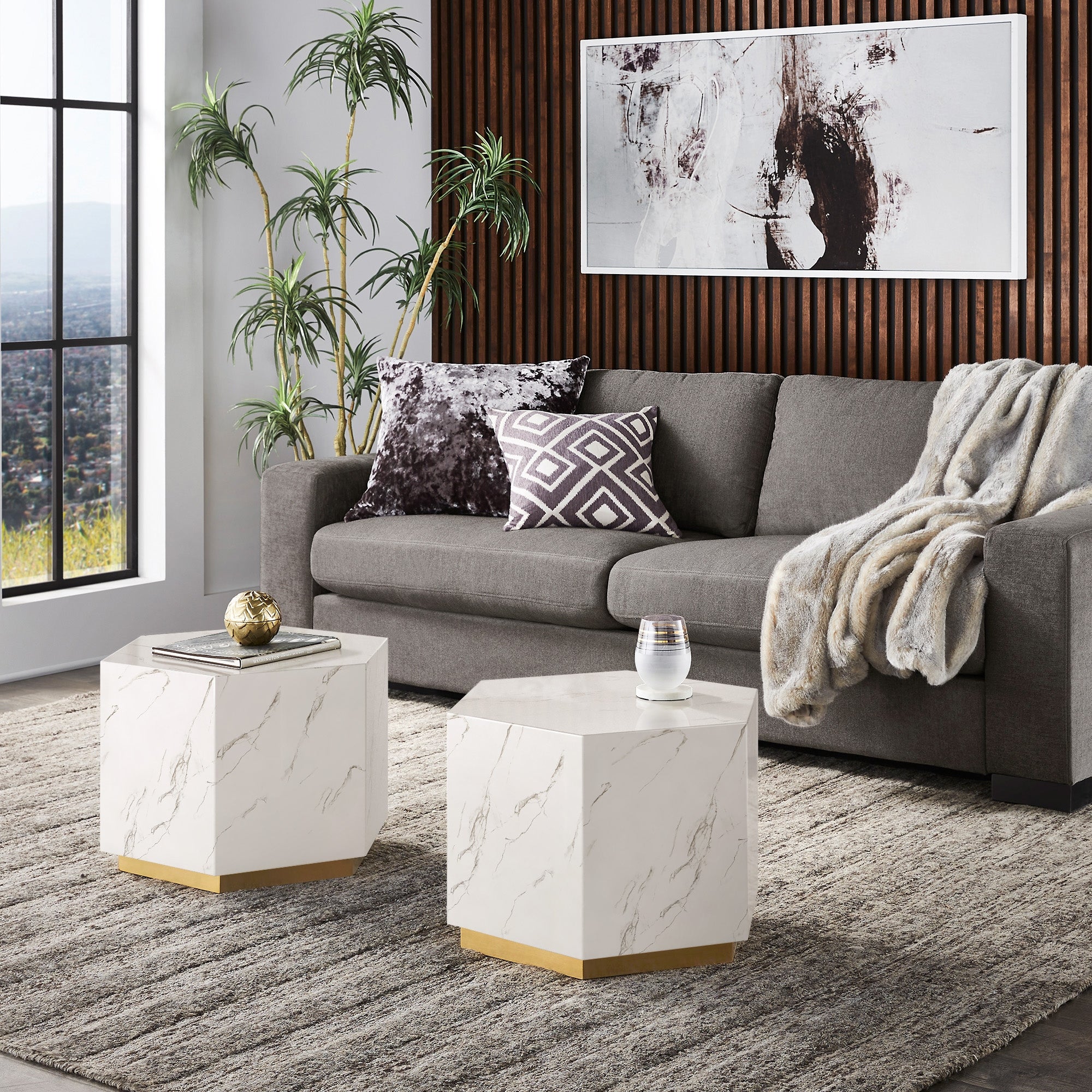 Darcy Faux Marble Coffee Table by iNSPIRE Q Bold - Mycitystee