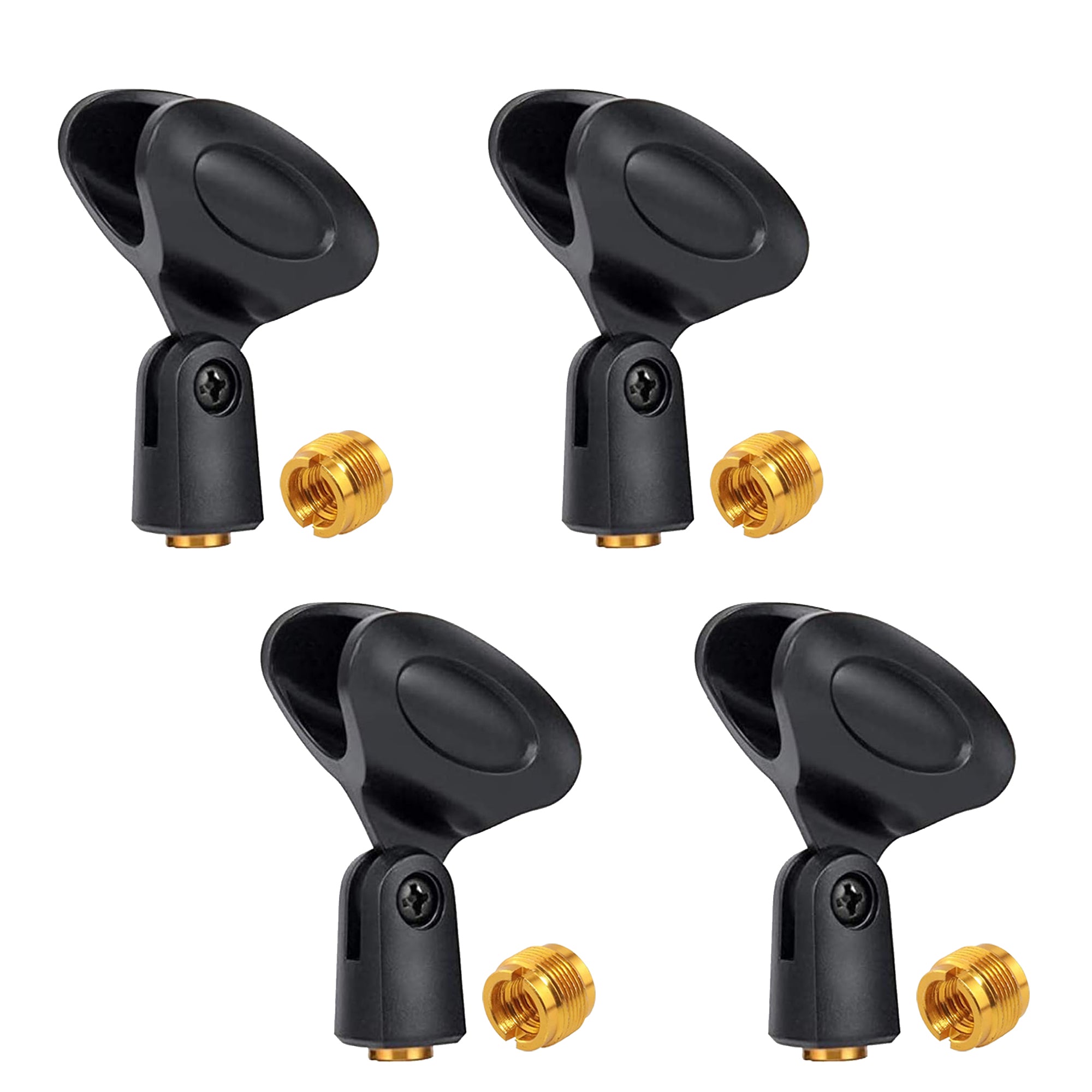 5 Core 4 Pieces Black Universal Nut Adapter Microphone Clip Clamp Holder For All Mic stand MC 02 4PCS - Mycitystee