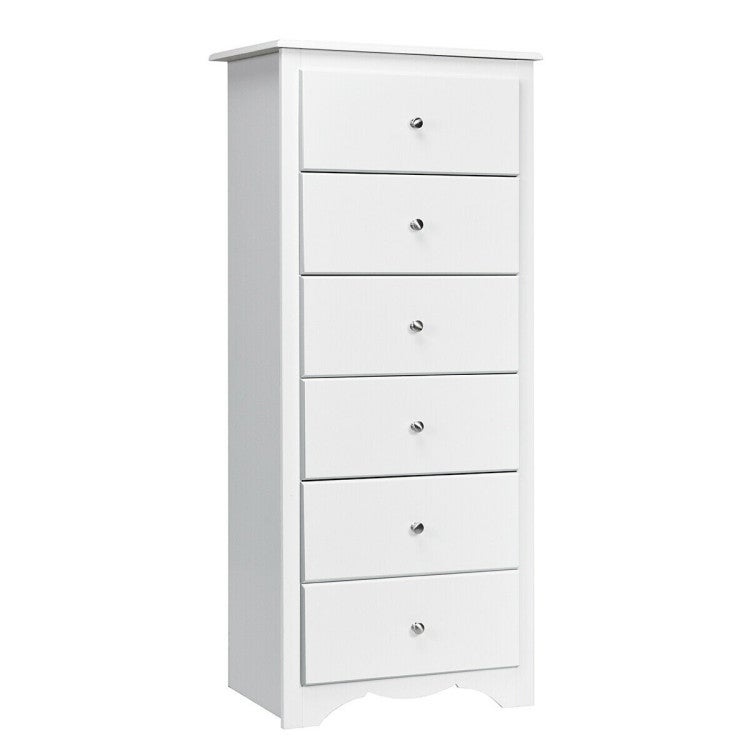 6 Drawers Chest Dresser Clothes Storage Bedroom Tall Furniture Cabinet - - 31689387 - Mycitystee