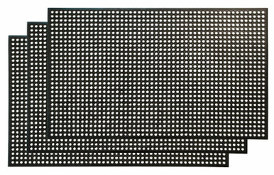 (3) Erie Tools 3x5 Rubber Drainage Floor Mat 36