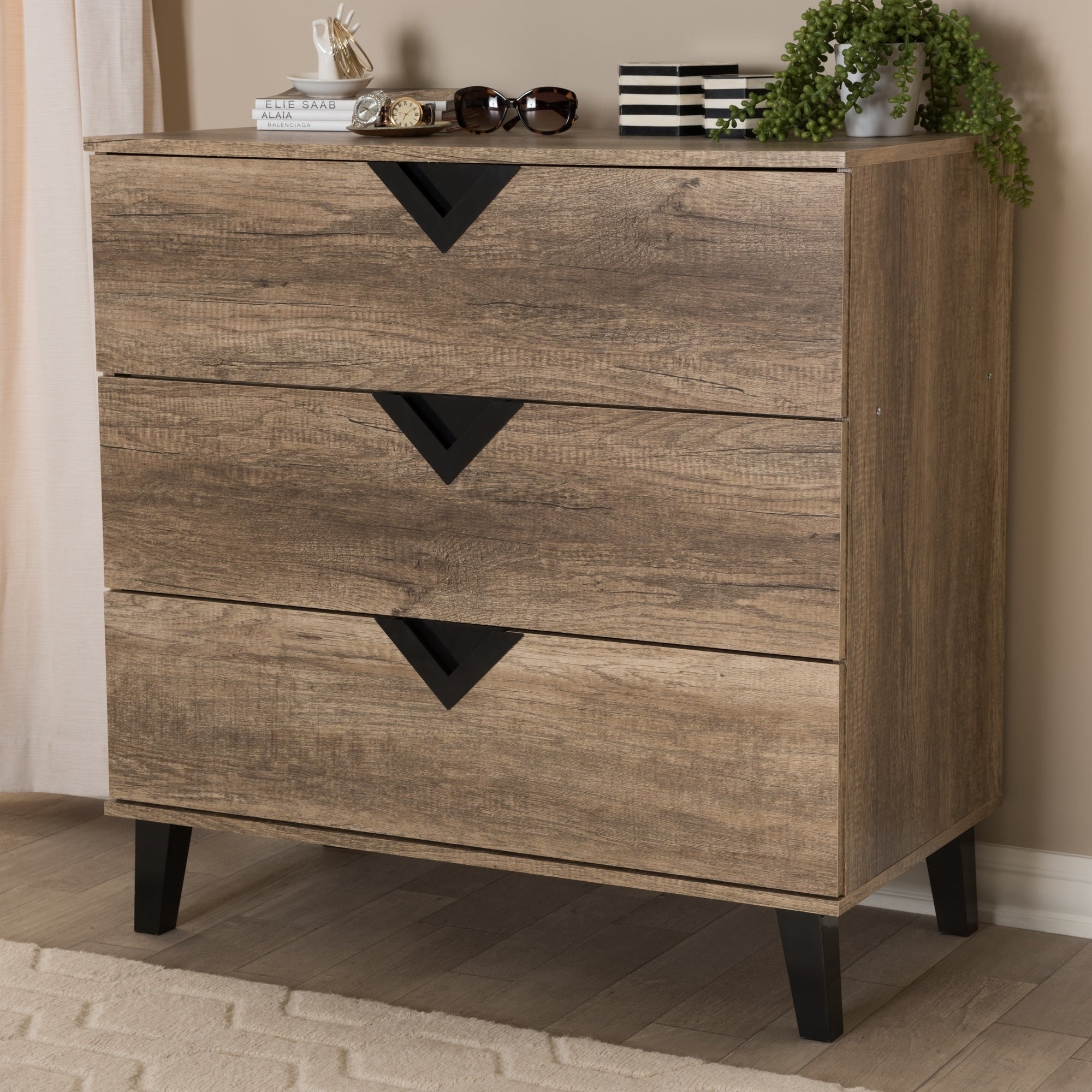 Carson Carrington Dragor Modern Light Brown Wood 3-drawer Chest - - 21895397 - Mycitystee