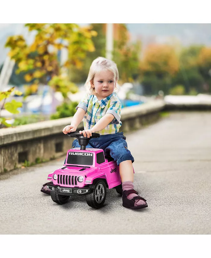 Aosom Kids Ride on Push Car， with Engine Sounds Under-Seat Storage， Foot-to-Floor Ride on Sliding Car with Horn， Sit and Scoot Ride on Toy， Ages 1.5-3 - Mycitystee