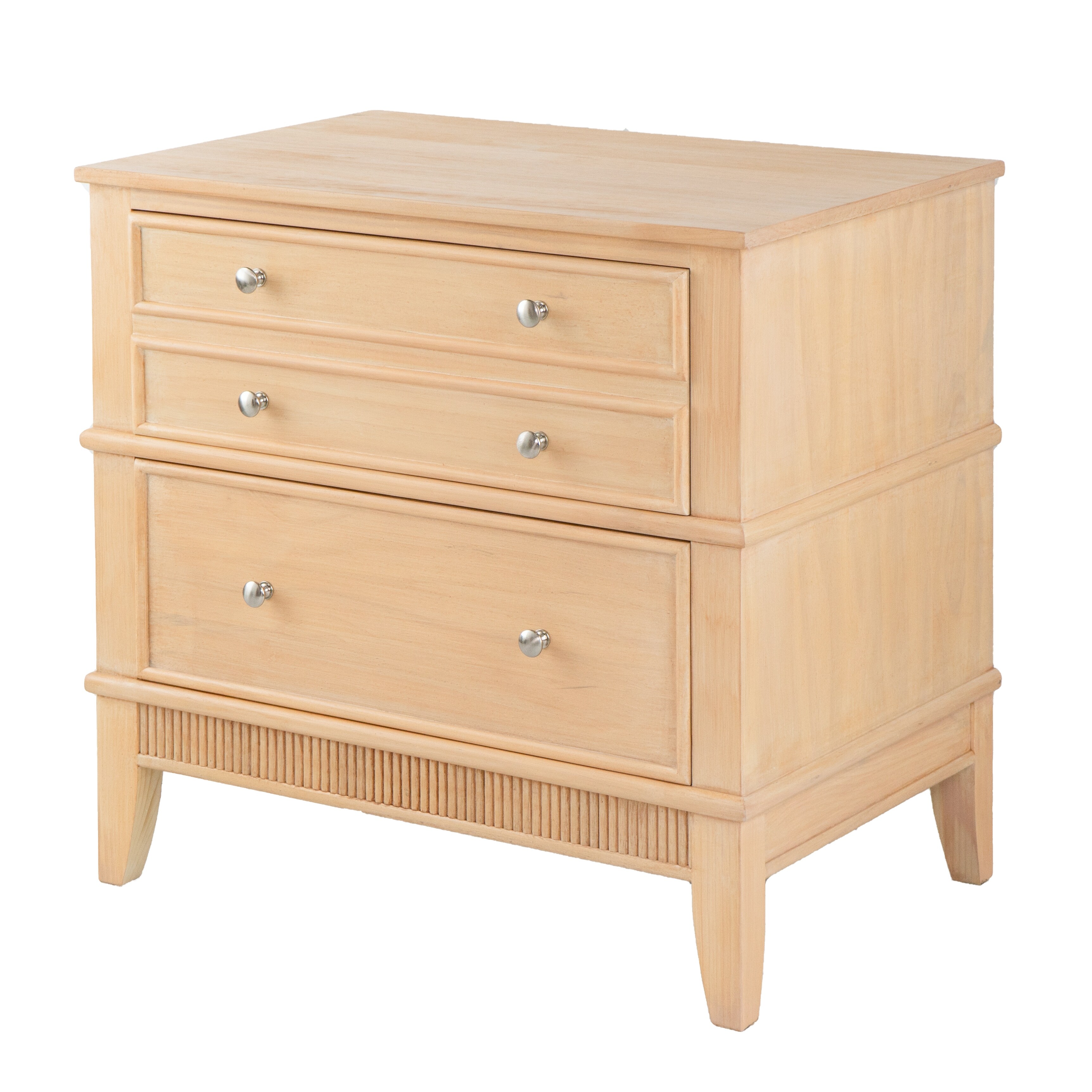 Crafted of Wood Bed Storage Cabinet Chest with Three Drawers - - 37857316 - Mycitystee