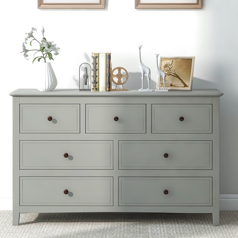 Classic Style 7-Drawer Rectangle Dresser， Modern Storage Organizer Dresser， Accent Chests of Drawers for Living Room Bedroom - - 37981739 - Mycitystee