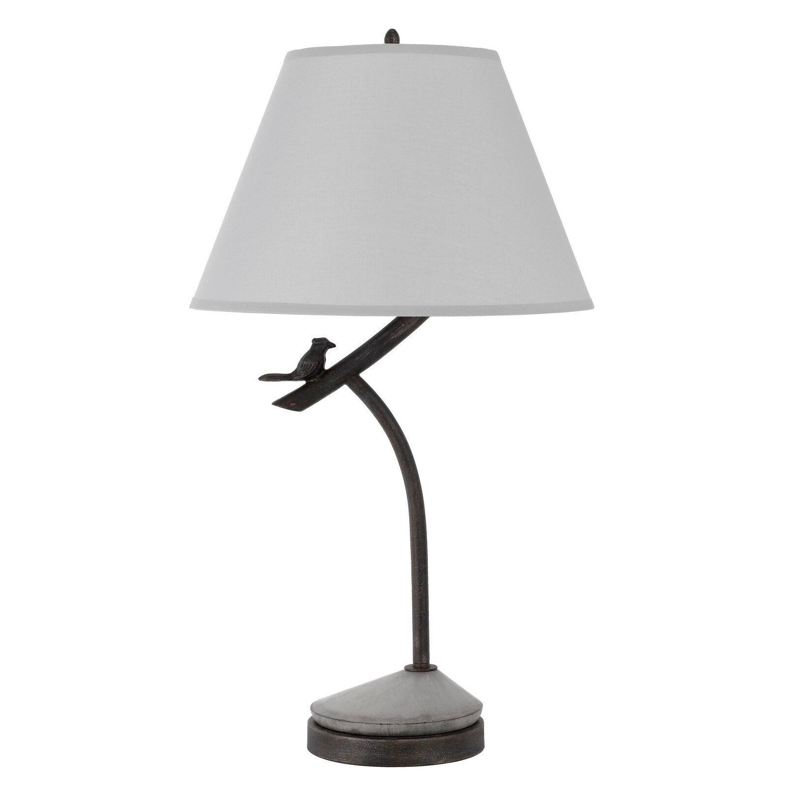 33 Inch Table Lamp with Dimmer， Sitting Bird Design， Black - Mycitystee