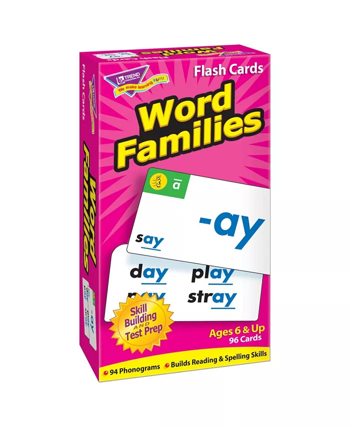 Trend Enterprises Word Families Skill Drill Flash Cards - Mycitystee