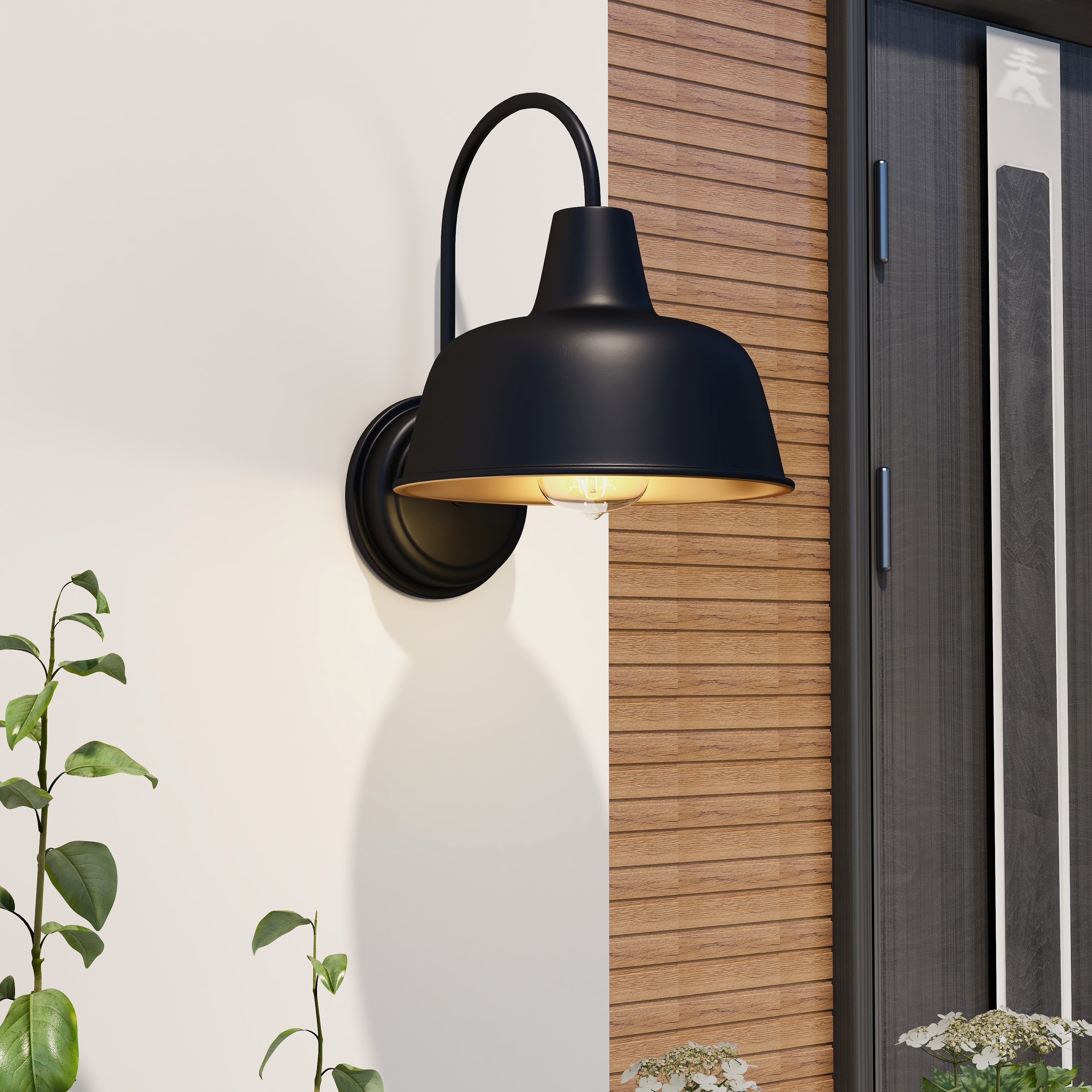 1-Light Outdoor Barn Light With Dark Bronze finish - 10.54