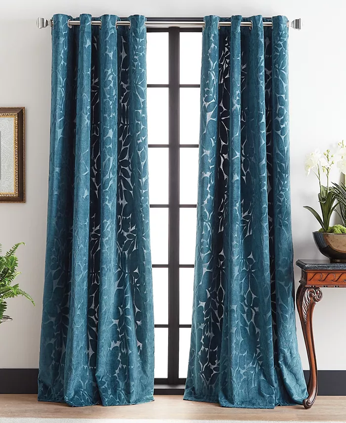 Martha Stewart Collection Sherwood Grommet Velvet Panel Pair， 84