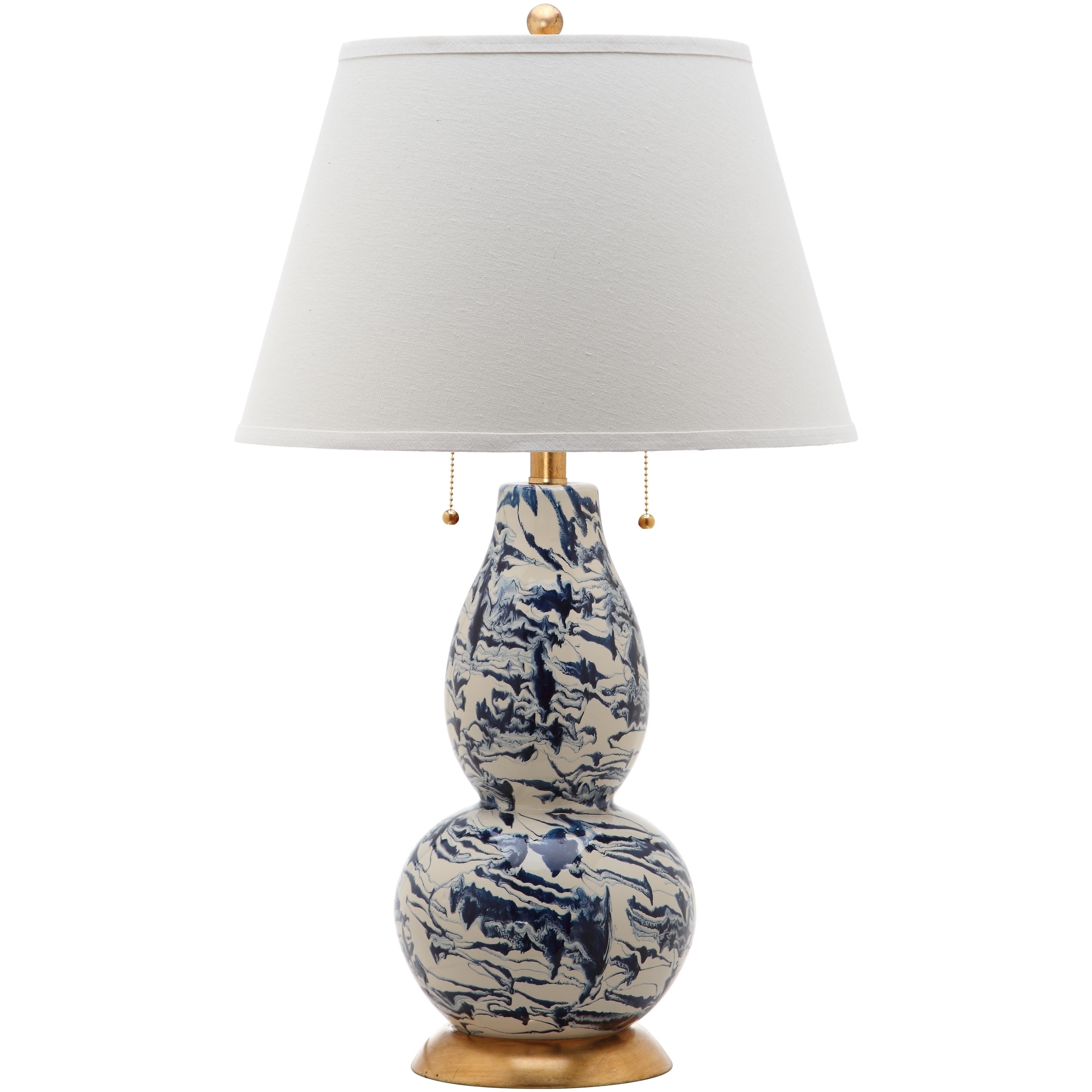 SAFAVIEH Lighting 29-inch Color Swirls Glass Table Lamp - 17