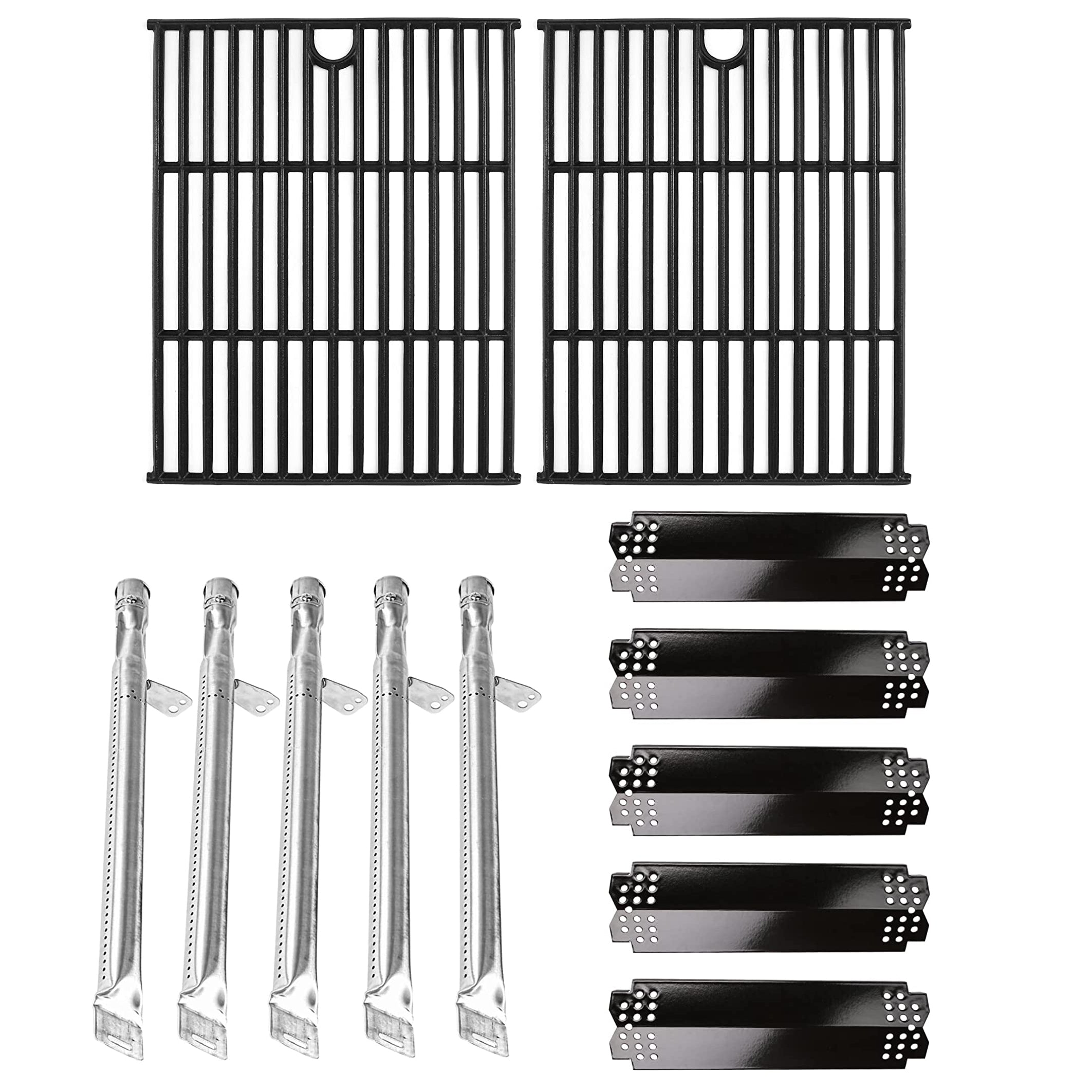 Repair Parts Kit for Expert Grill 5 Burner 720-0968, 720-0968C, 720-0968F Gas Grill Models, Burners + Heat Plates + Grates - Mycitystee