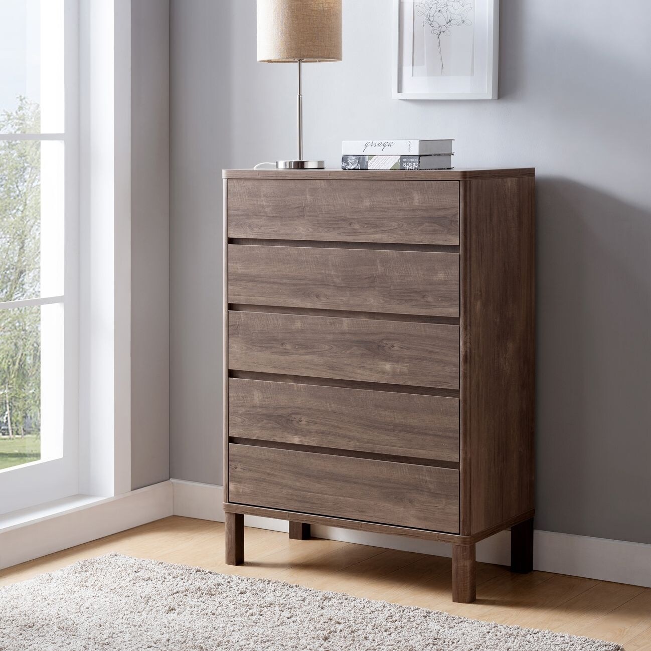 Q-Max 5 Drawer Standard Chest Dressers - - 33260415 - Mycitystee