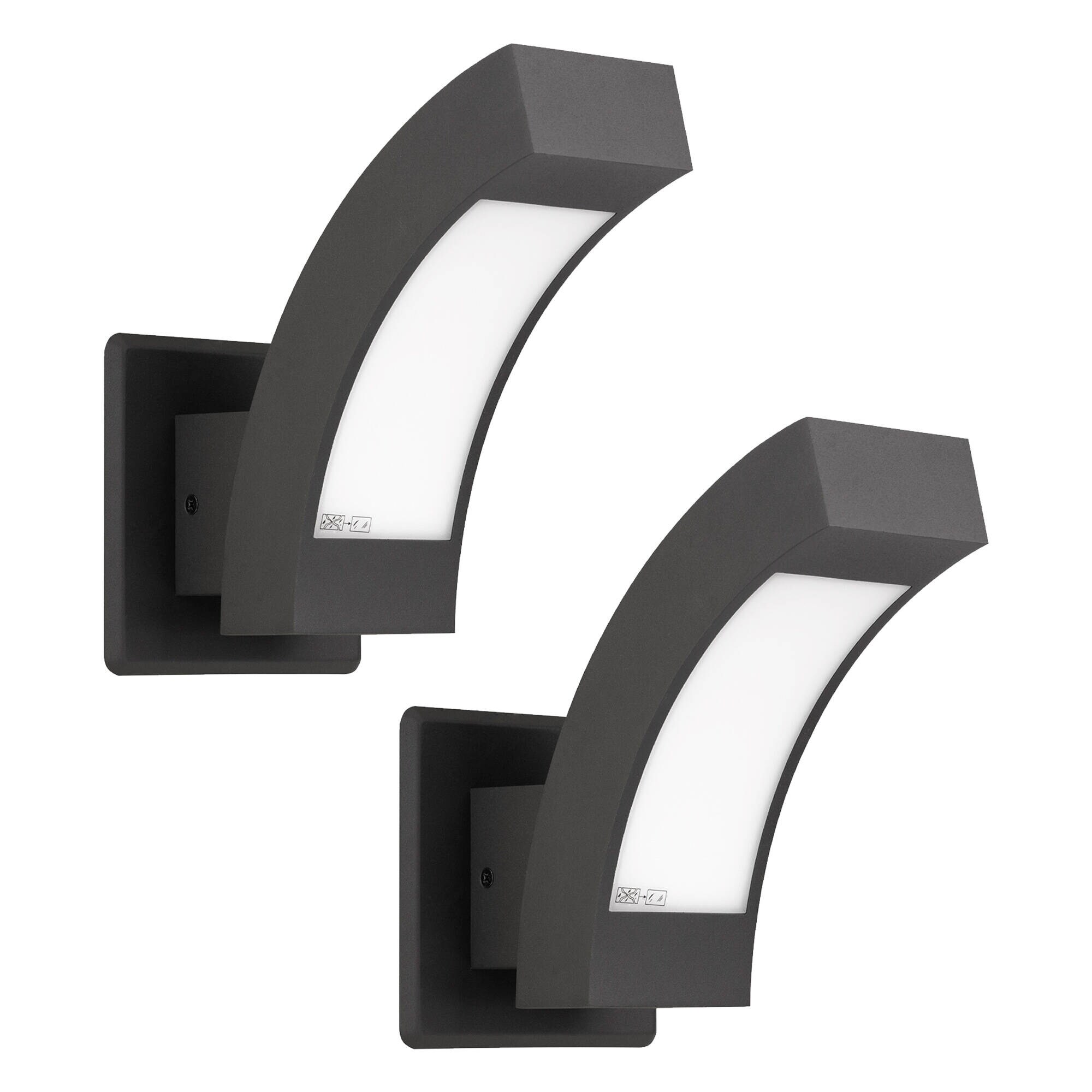 2 Pack Wall Light Outdoor LED Wall Mount Lamp Wall Sconce Lighting Shopping - The Best Deals on Outdoor Wall Lanterns | 40885224 - Mycitystee