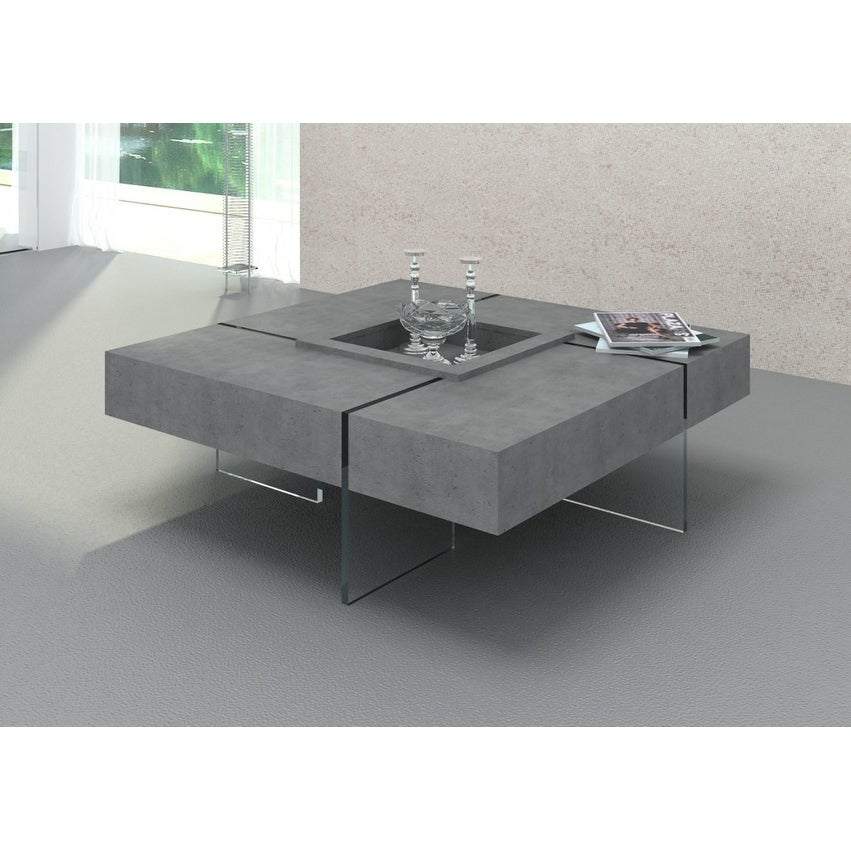 Modrest Shauna Modern Faux Concrete Floating Coffee Table - Mycitystee
